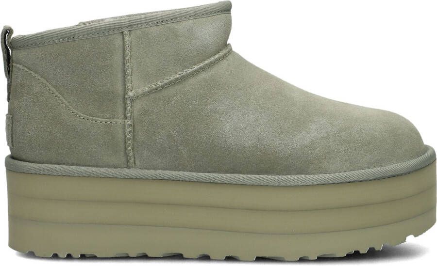 UGG Vachtlaarzen Dames W Classic Ultra Mini Platform Maat: 42 Materiaal: Suède Kleur: Groen