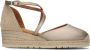 Strappy Sandals Caude Espadrilles Met Sleehak Dames Goud - Thumbnail 2