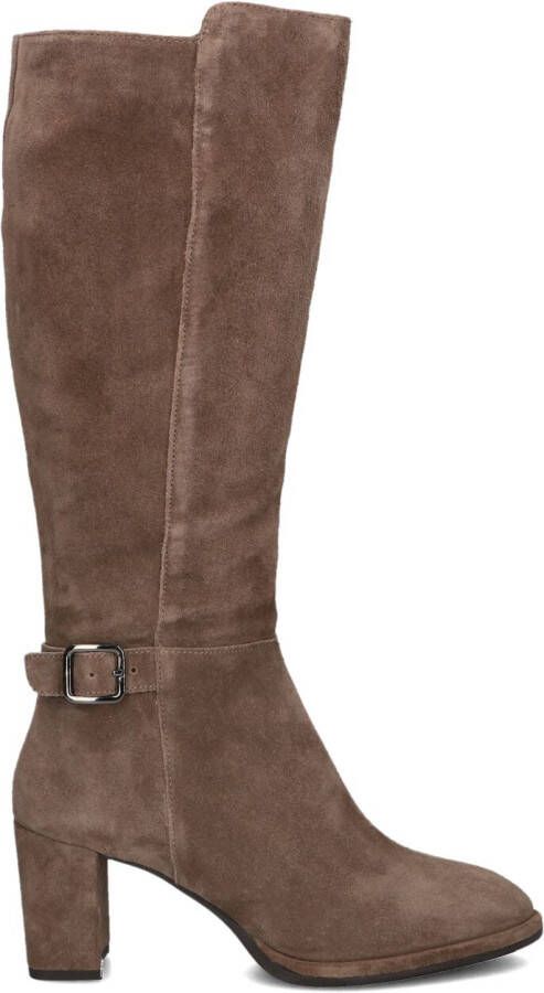 UNISA Hoge Laarzen Dames Lebrun Maat: 41 Materiaal: Suède Kleur: Taupe
