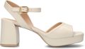 UNISA Sandalen met Hak Dames Ney Leer Beige - Beige
