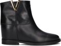 VIA ROMA 15 Enkellaarsjes Dames Santa Monica 2576 Leer Zwart - Zwart