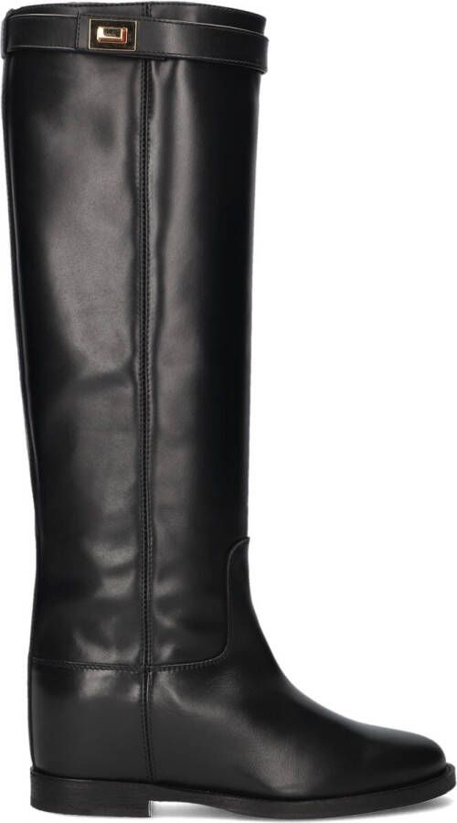 VIA ROMA 15 Hoge Laarzen Dames Santa Monica 3807 Maat: 40 Materiaal: Leer Kleur: Zwart