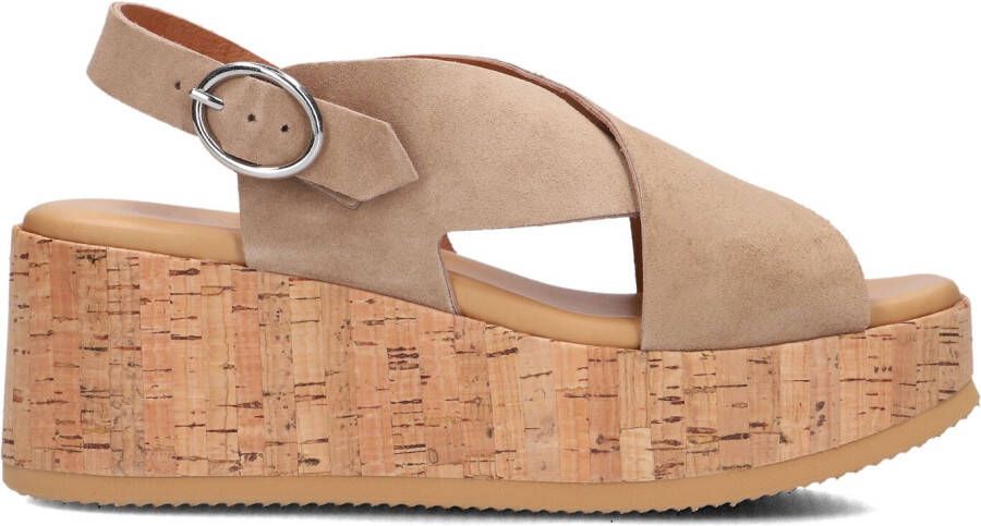 VIA VAI Sissel Raise | suède sleehak sandalen Beige Suede Sandalen met hak Dames - Foto 6