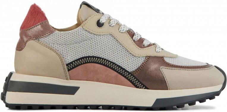 Via Vai Posy Dash 58134 leren sneakers paars multi - Schoenen.nl