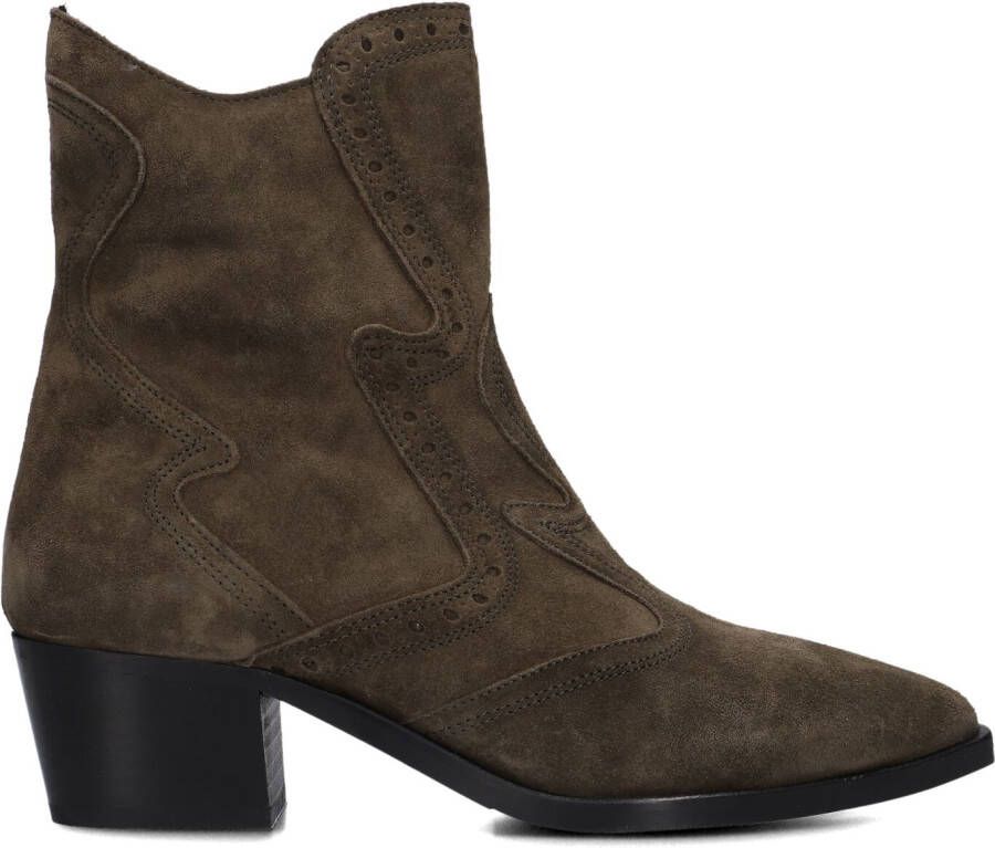 VIA VAI Enkellaarsjes Dames Shelly Coop Maat: 38 Materiaal: Suède Kleur: Taupe