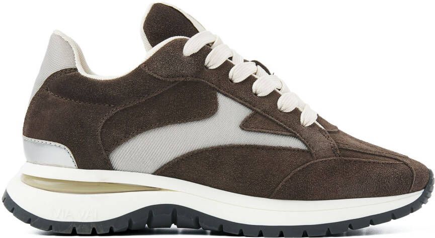 VIA VAI Lage Sneakers Dames Usher Riggs Maat: 38 Materiaal: Suède Kleur: Bruin