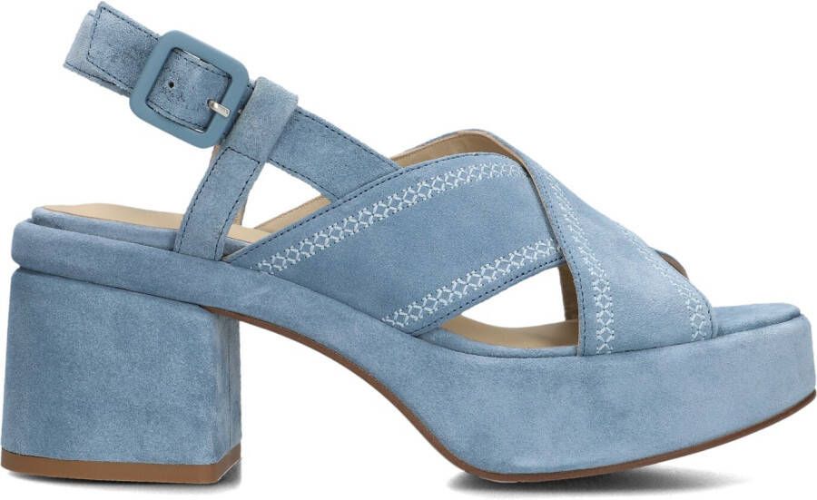 VIA VAI Sandalen Dames Elia Paisley Maat: 40 Materiaal: Suède Kleur: Blauw - Foto 3