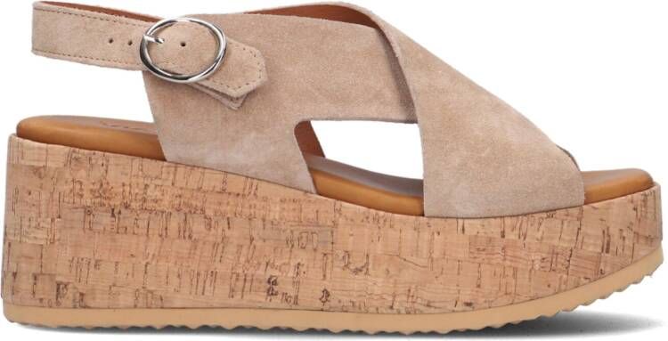 VIA VAI Sandalen met Hak Dames Sissel Raise Suède Beige - Foto 10