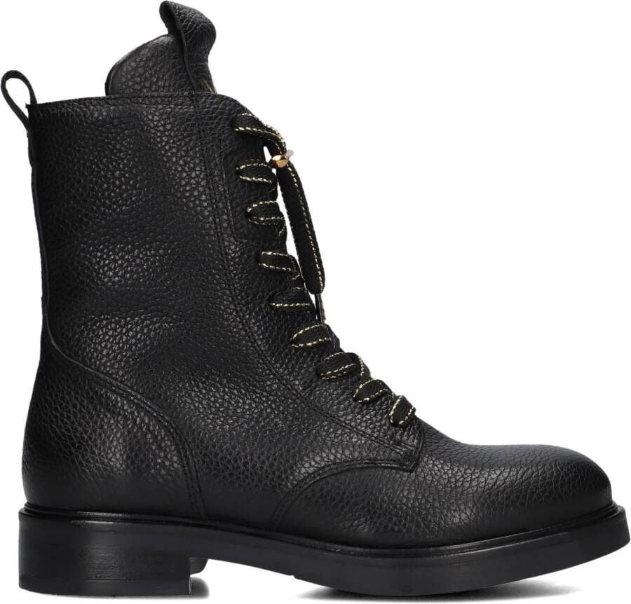 VIA VAI Veterboots Dames Juliette Abby Maat: 39 Materiaal: Leer Kleur: Zwart