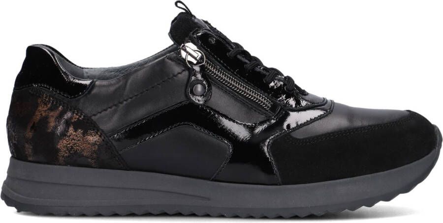 Wäldlaufer Waldlaufer Sneakers Dames Lage sneakers Damesschoenen Leer 752004 lak print Zwart combi + - Foto 2
