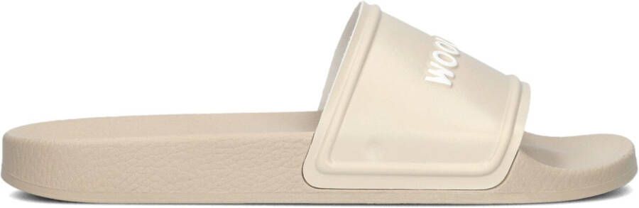 WOOLRICH Badslippers Dames Slide Sandal Dames Maat: 37 Materiaal: Rubber Kleur: Beige