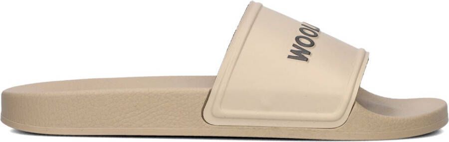 WOOLRICH Badslippers Heren Slide Sandal Maat: 46 Materiaal: Rubber Kleur: Beige