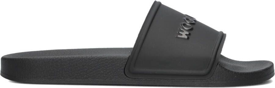 WOOLRICH Badslippers Heren Slide Sandal Maat: 46 Materiaal: Rubber Kleur: Zwart