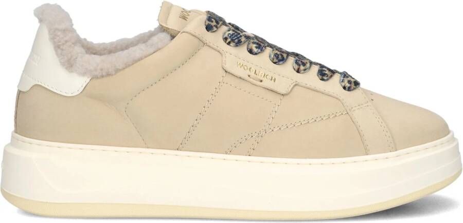 WOOLRICH Lage Sneakers Dames Arrow Women Maat: 38 Materiaal: Nubuck Kleur: Beige