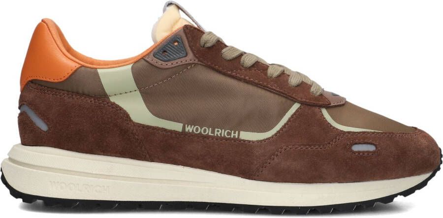 WOOLRICH Lage Sneakers Heren Retro Sneaker Man Camoscio Maat: 44 Materiaal: Suède Kleur: Bruin