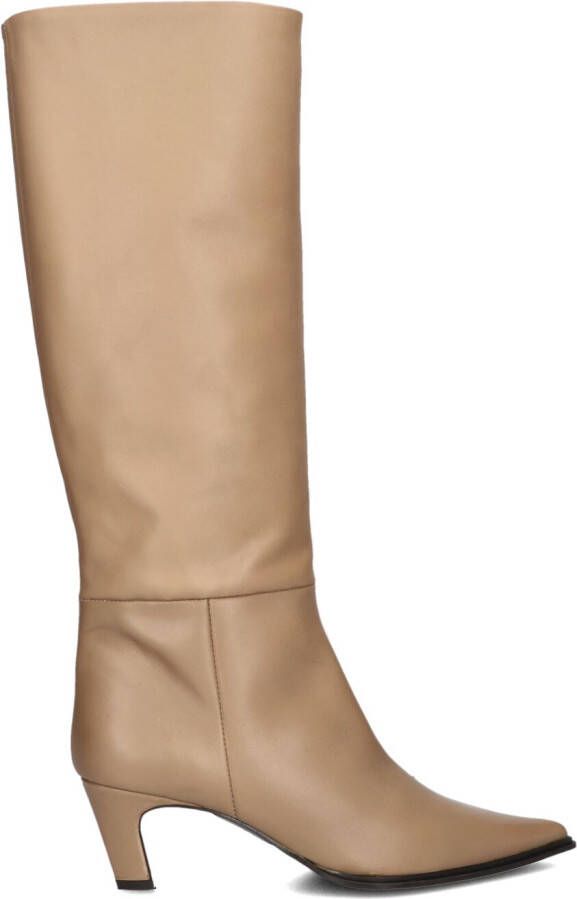 ZINDA Hoge Laarzen Dames 3245 Maat: 42 Materiaal: Leer Kleur: Beige