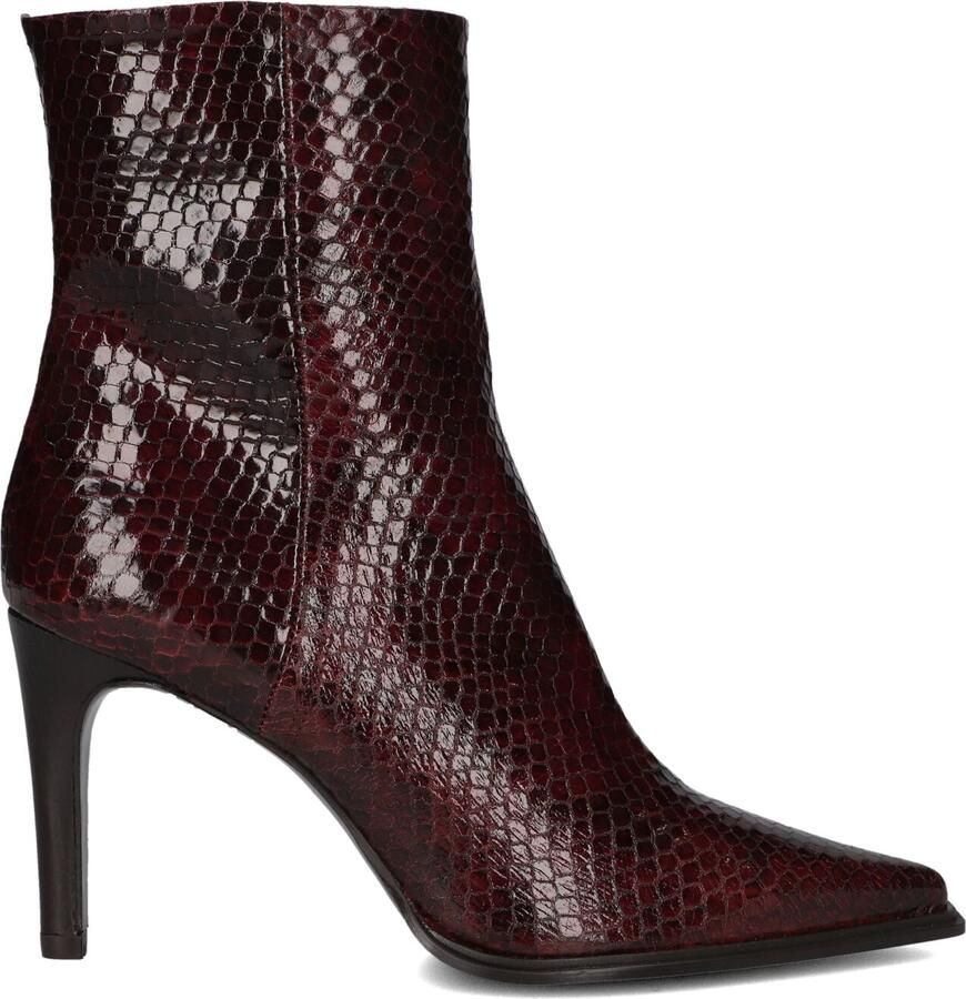 ZINDA Enkellaarsjes Dames 3263 Leer Bordeaux