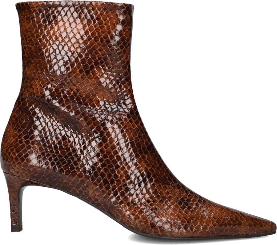 ZINDA Enkellaarsjes Dames 3668 Leer Bruin
