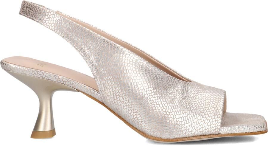 ZINDA Slingbacks Dames 3158 Maat: 38 Materiaal: Leer Kleur: Zilverkleurig