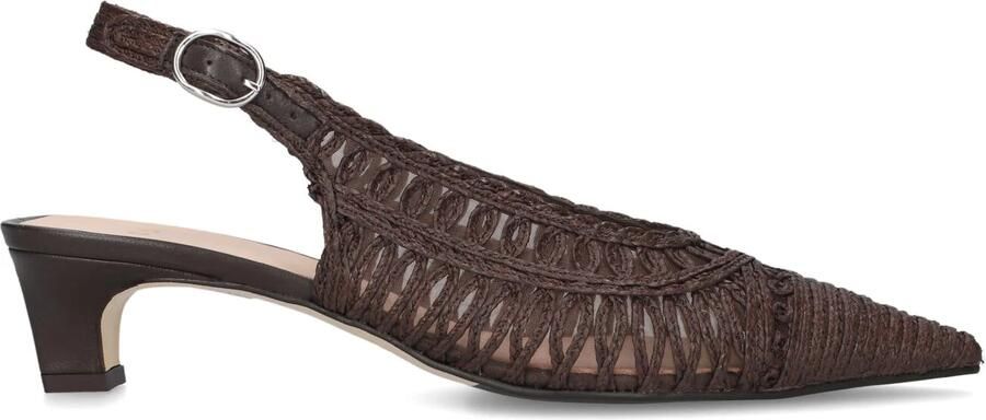 ZINDA Slingbacks Dames 3433 Maat: 39 Materiaal: Raffia Kleur: Bruin