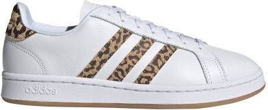 Adidas Grand Court Lederen Sneakers 38 2/3 Wit - Schoenen.nl
