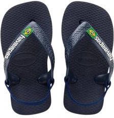 Havaianas Baby Brasil Logo II teenslippers met hielbandje blauw Meisjes Rubber 22 - Foto 8