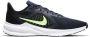 Nike Downshifter 10 hardloopschoenen donkerblauw limegroen zwart - Thumbnail 4