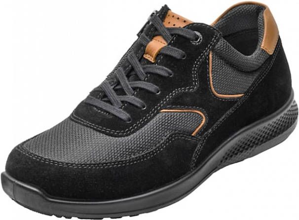 Naturläufer Veterschoen met praktische rits aan de binnenkant Zwart