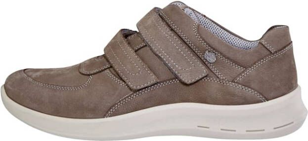 Naturläufer Klittenbandschoen van zacht leer Taupe