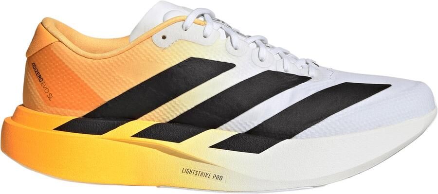 Adidas Adizero Evo SL Woven Hardloopschoenen wit lucid tangerine