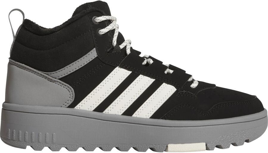 Adidas Junior's Hoops 4.0 Mid Winterschoenen zwart grijs