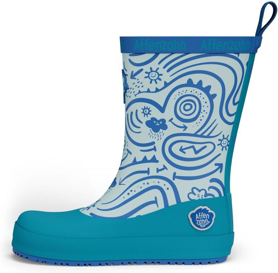 Affenzahn Kid's Gummistiefel Vegan Plashy Rubberlaarzen blauw