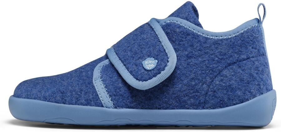 Affenzahn Kid's Hausschuh Wolle Pury Pantoffels blauw