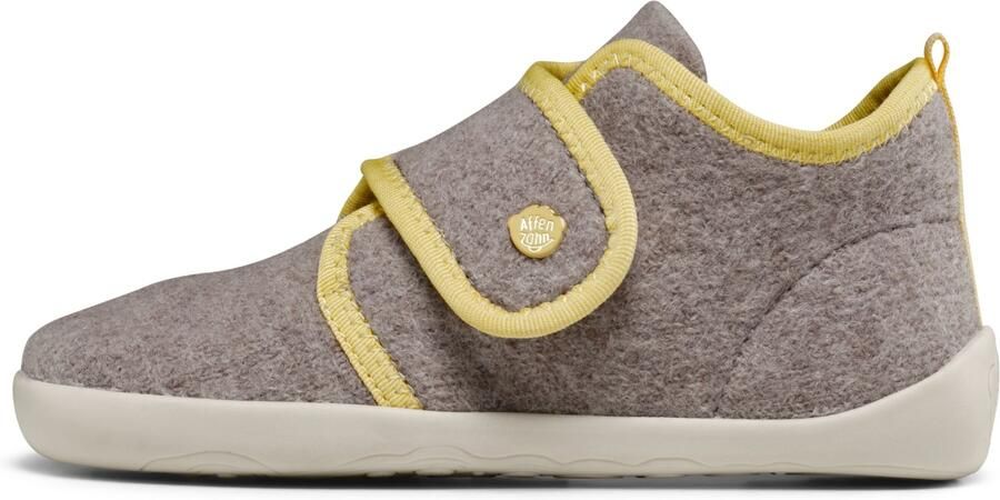 Affenzahn Kid's Hausschuh Wolle Pury Pantoffels grijs