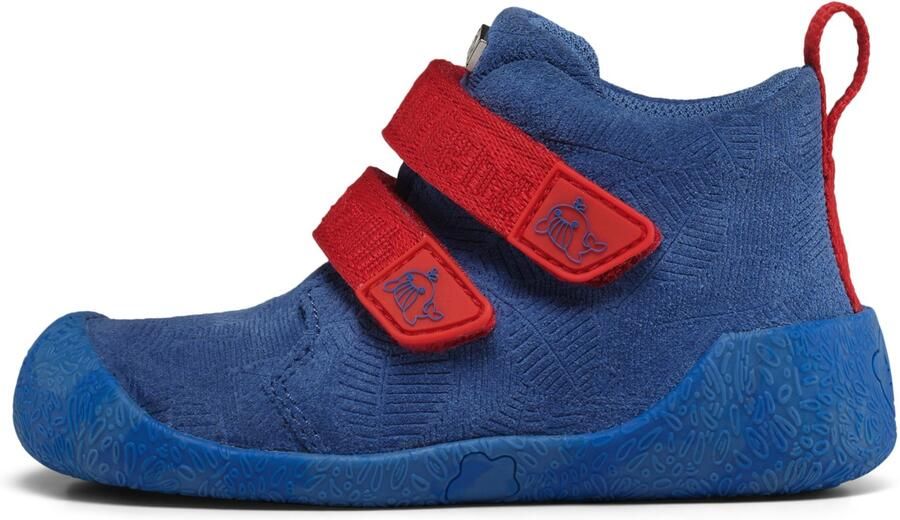 Affenzahn Kid's Lauflerner Übergangsschuh Leder Talky Barefootschoenen blauw