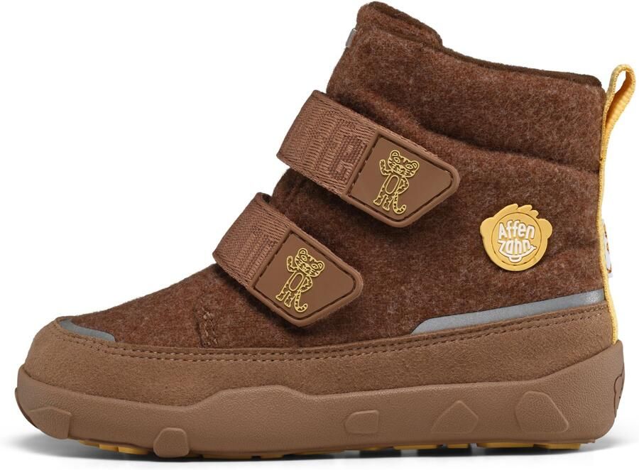 Affenzahn Kid's Mid Boot Wool Comfy Winterschoenen bruin