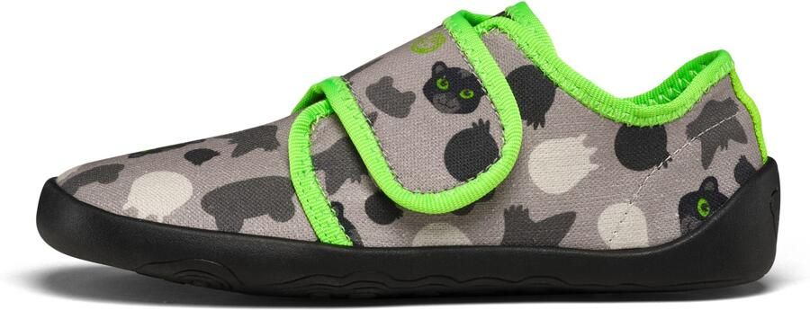 Affenzahn Kid's Pantoffel Katoen Movy Pantoffels grijs