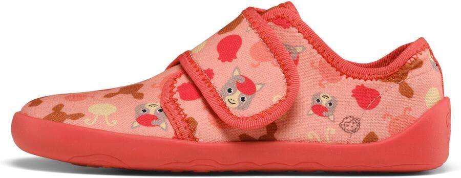 Affenzahn Kid's Pantoffel Katoen Movy Pantoffels rood