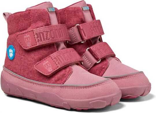 Affenzahn Kid's Comfy Walk Wol Midboot Eenhoorn Winterschoenen roze rood