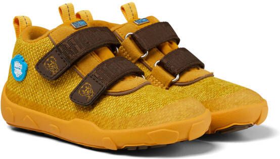 Affenzahn Kid's Happy Smile Knit Lowboot Tijger Sneakers geel bruin