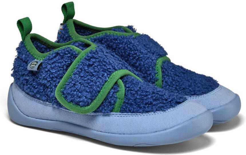 Affenzahn Kid's Hausschuh Vegan Fleecy Pantoffels blauw