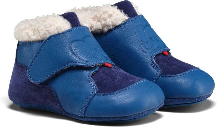 Affenzahn Kid's Krabbelschuh Leder Growy Barefootschoenen blauw
