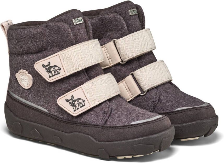 Affenzahn Kid's Mid Boot Wool Comfy Winterschoenen grijs