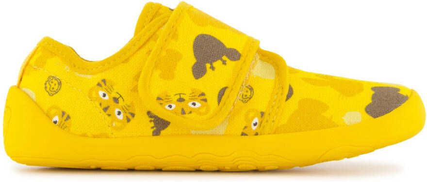 Affenzahn Kid's Pantoffel Katoen Movy Pantoffels geel