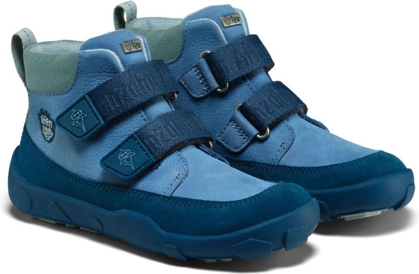 Affenzahn Kid's Übergangsschuh Leder Friendy Barefootschoenen shark blauw