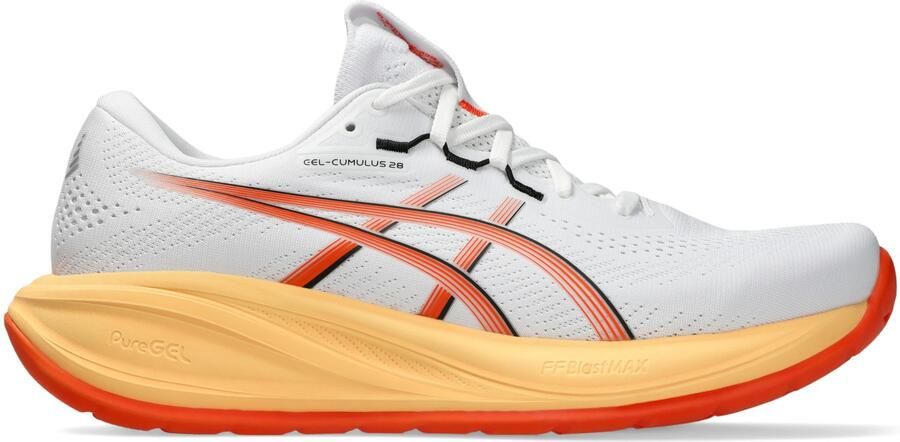 ASICS Gel-Cumulus 28 Hardloopschoenen wit oranje