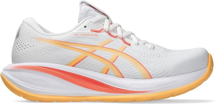 ASICS Women's Gel-Cumulus 28 Hardloopschoenen wit oranje