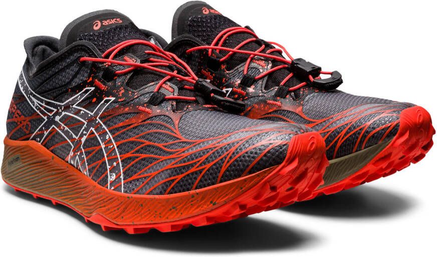 ASICS Fujispeed Heren Sportschoenen Hardlopen Trail oranje blauw - Foto 2