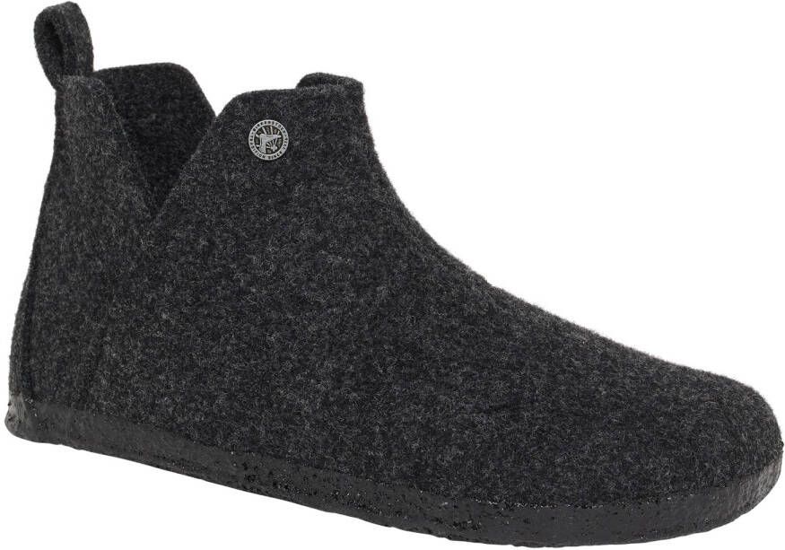 Birkenstock Andermatt Pantoffels Anthracite Regular fit | Zwart | Wolvilt - Foto 4