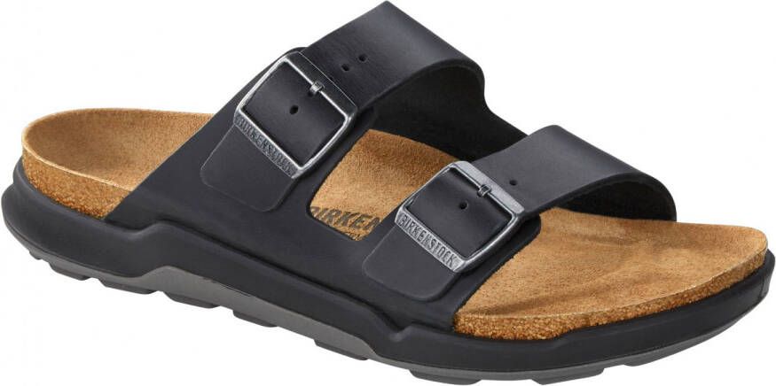 Birkenstock Arizona Heren Slippers Black Regular fit | Zwart | Nubuck
